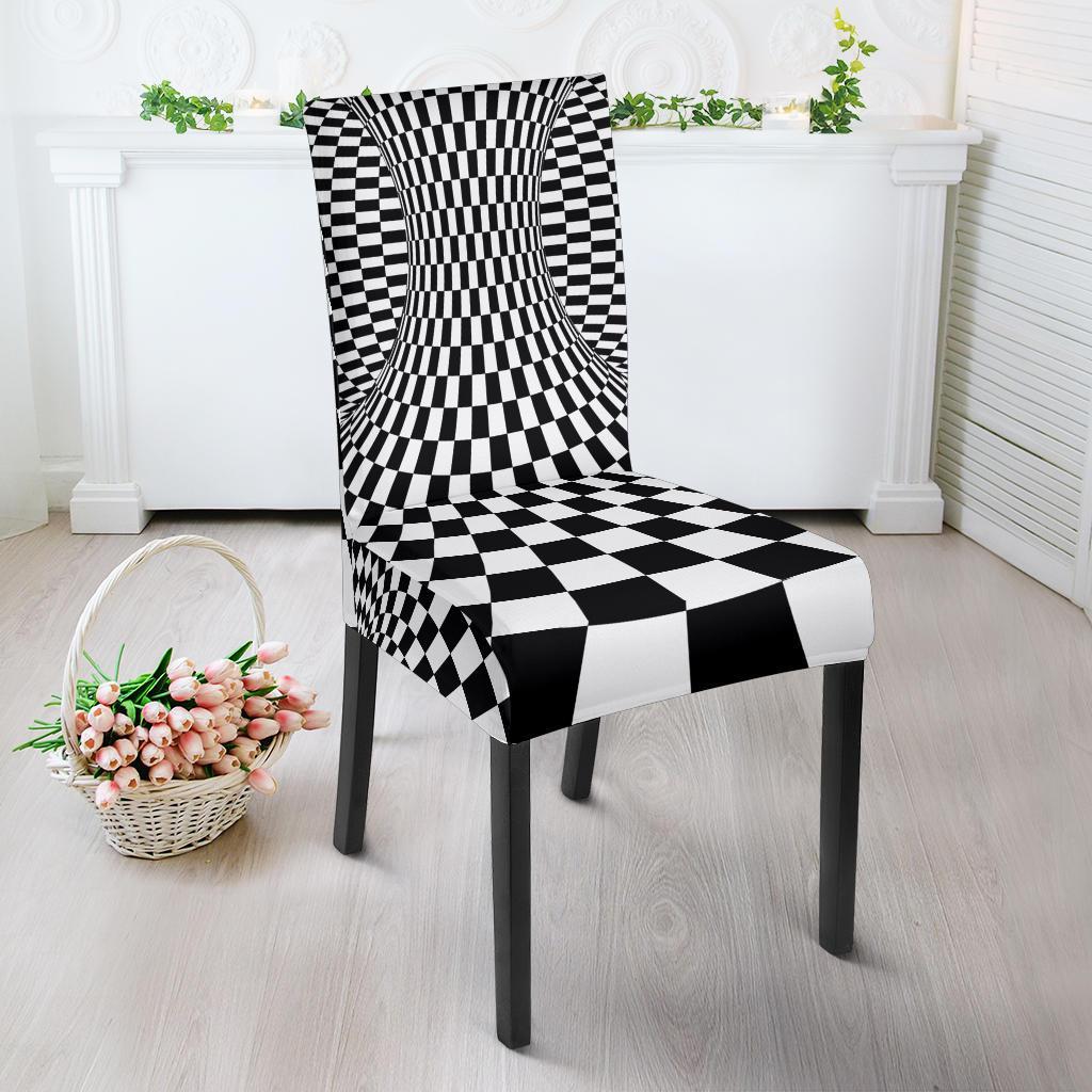 Optical illusion Projection Torus Dining Chair Slipcover-JTAMIGO.COM