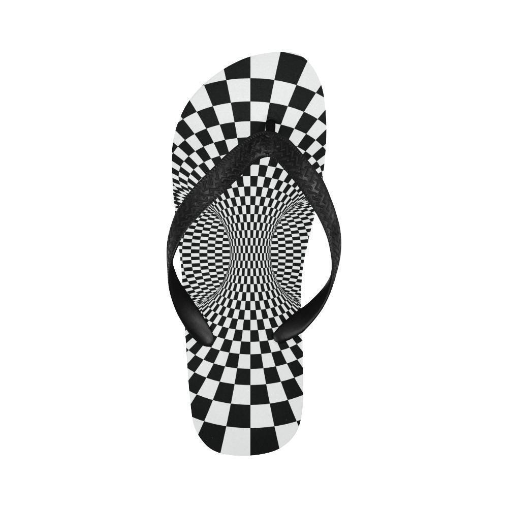 Optical illusion Projection Torus Flip Flops-JTAMIGO.COM