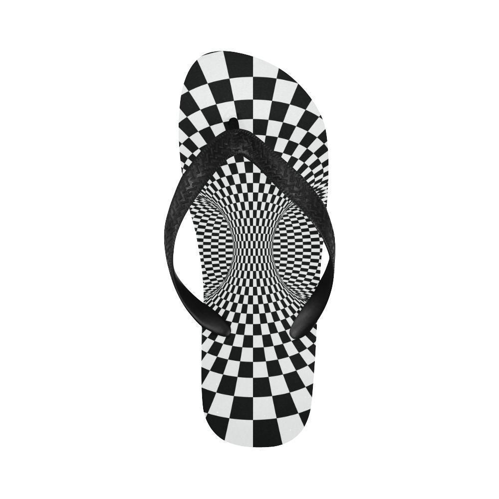 Optical illusion Projection Torus Flip Flops-JTAMIGO.COM