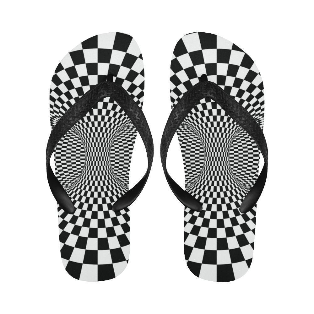 Optical illusion Projection Torus Flip Flops-JTAMIGO.COM