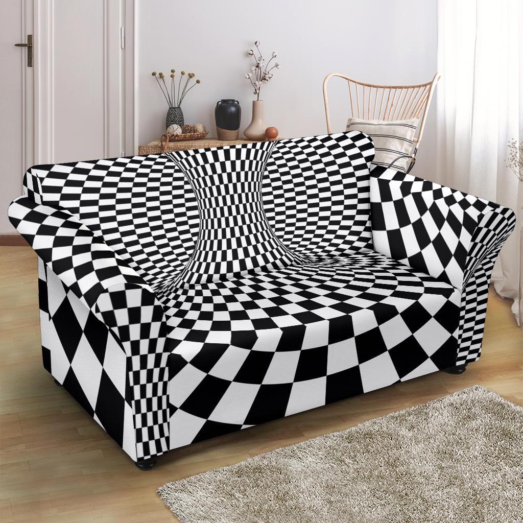 Optical illusion Projection Torus Loveseat Slipcover-JTAMIGO.COM