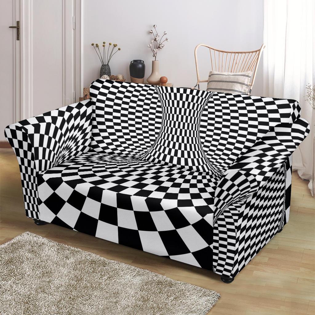 Optical illusion Projection Torus Loveseat Slipcover-JTAMIGO.COM