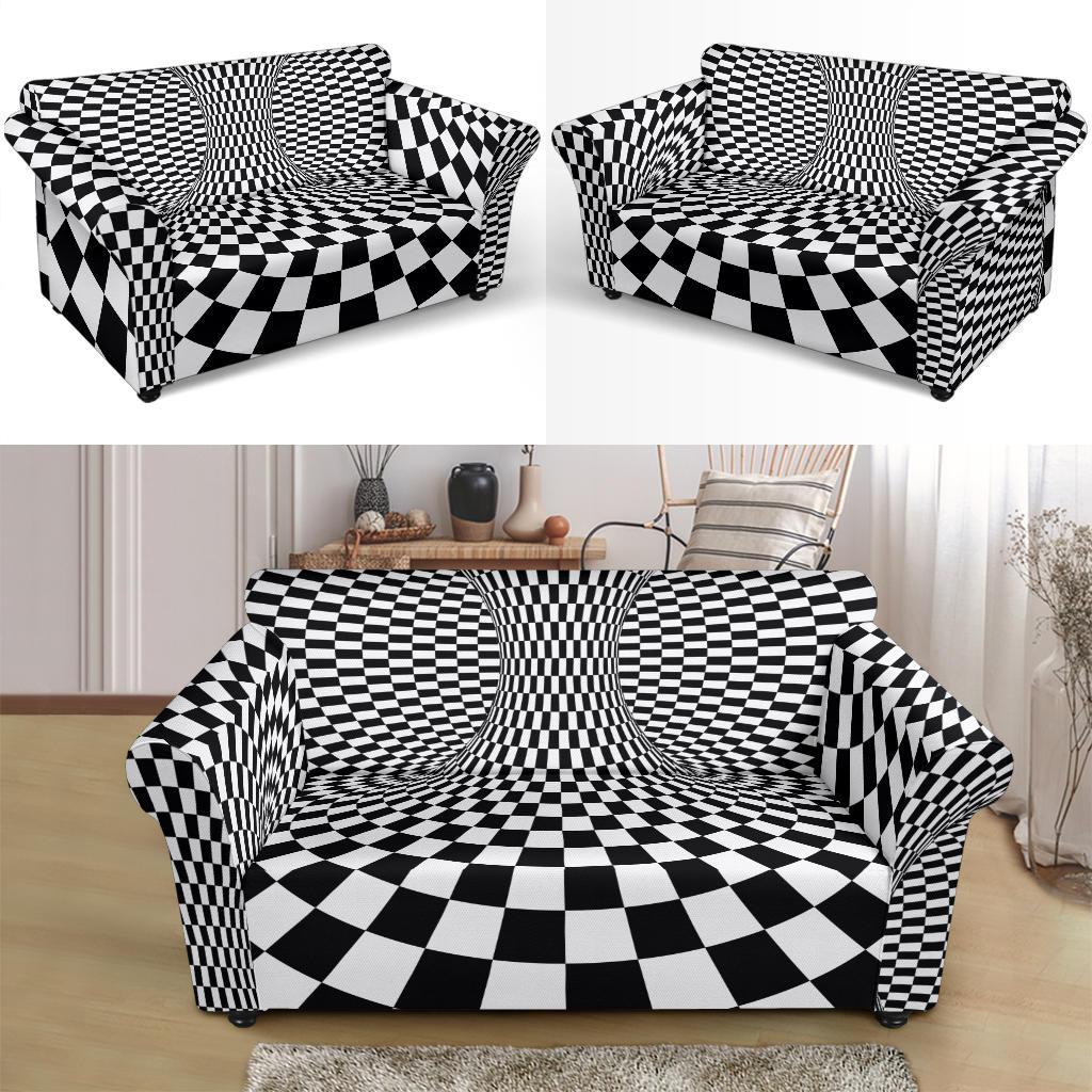 Optical illusion Projection Torus Loveseat Slipcover-JTAMIGO.COM