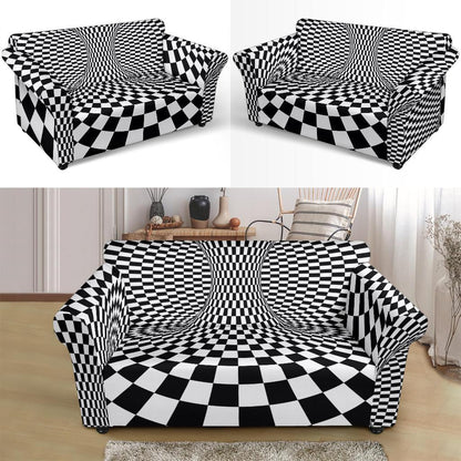 Optical illusion Projection Torus Loveseat Slipcover-JTAMIGO.COM