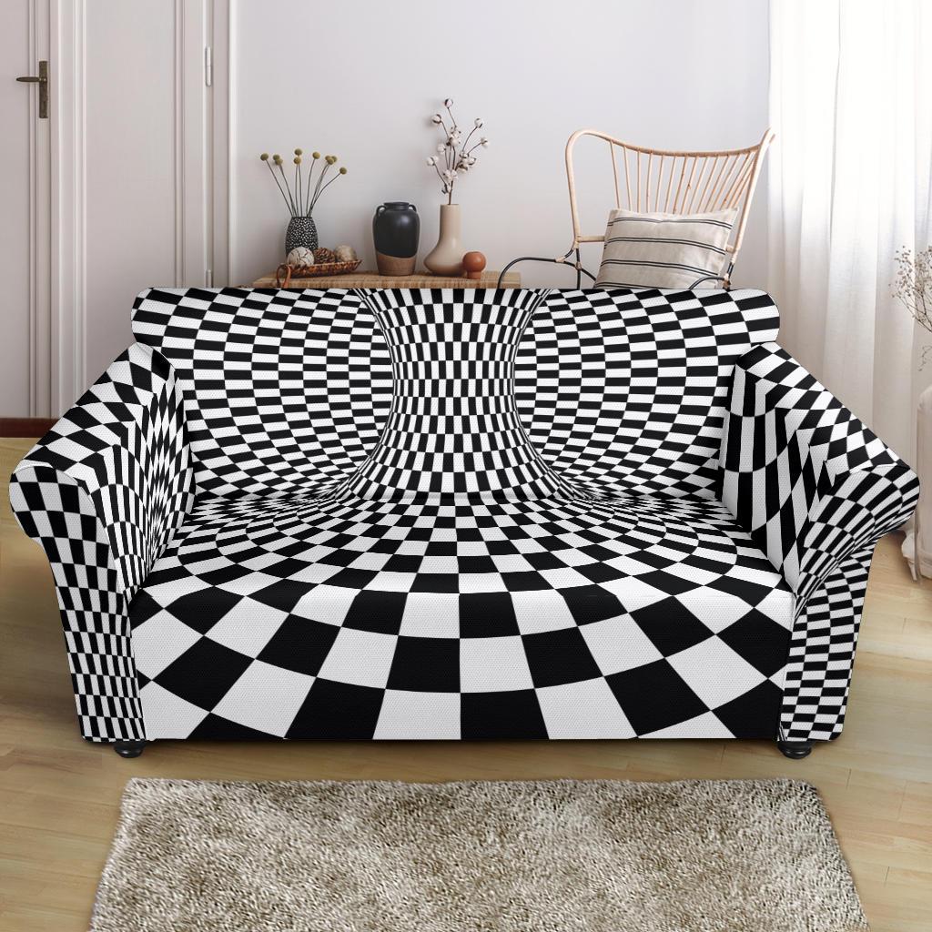 Optical illusion Projection Torus Loveseat Slipcover-JTAMIGO.COM