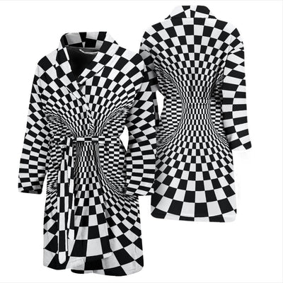 Optical illusion Projection Torus Men Bath Robe-JTAMIGO.COM