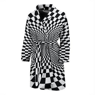 Optical illusion Projection Torus Men Bath Robe-JTAMIGO.COM