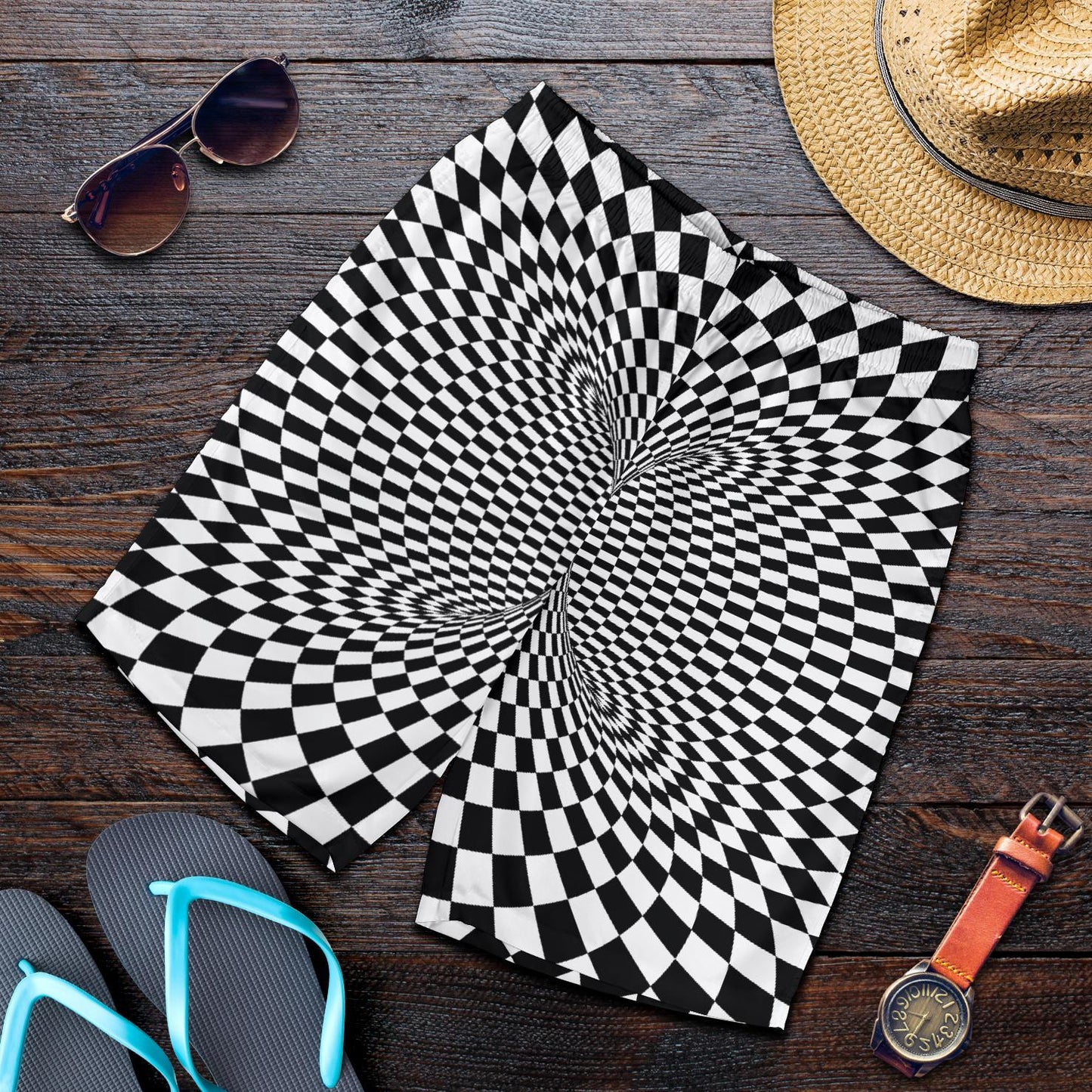 Optical illusion Projection Torus Mens Shorts-JTAMIGO.COM