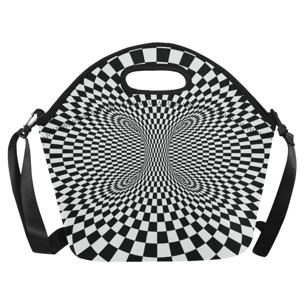Optical illusion Projection Torus Neoprene Lunch Bag (Model 1669)(Large)-JTAMIGO.COM