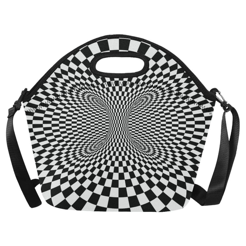 Optical illusion Projection Torus Neoprene Lunch Bag (Model 1669)(Large)-JTAMIGO.COM