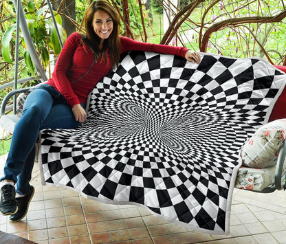 Optical illusion Projection Torus Premium Quilt-JTAMIGO.COM