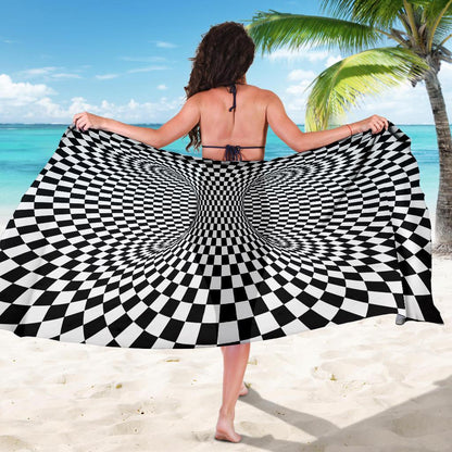 Optical illusion Projection Torus Sarong Pareo Wrap