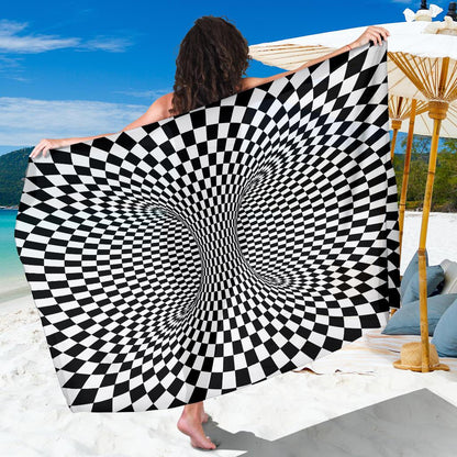 Optical illusion Projection Torus Sarong Pareo Wrap