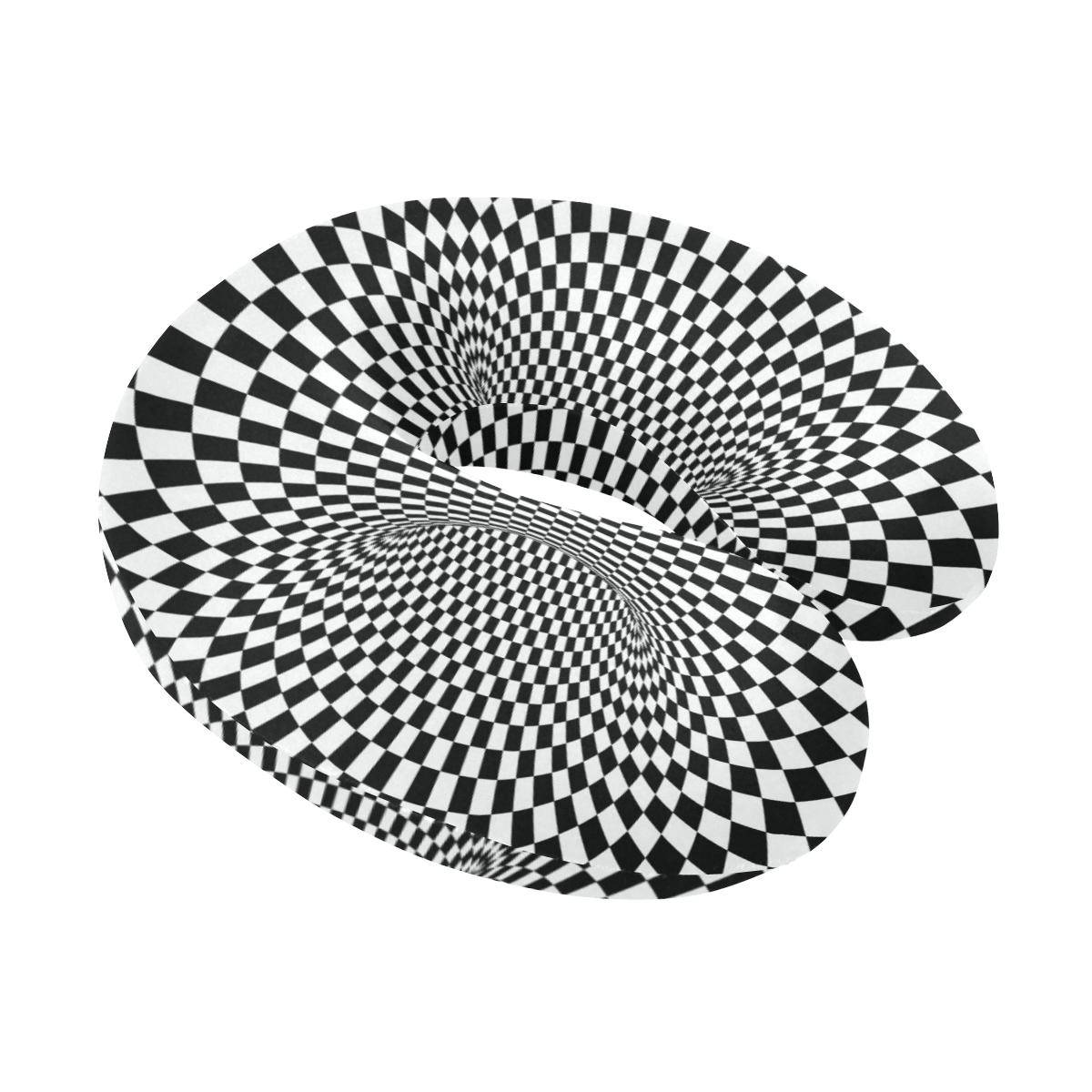 Optical illusion Projection Torus U-Shaped Travel Neck Pillow-JTAMIGO.COM
