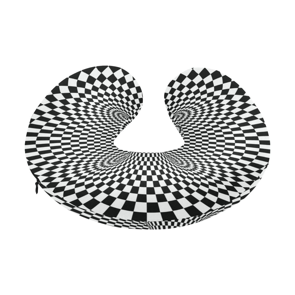 Optical illusion Projection Torus U-Shaped Travel Neck Pillow-JTAMIGO.COM