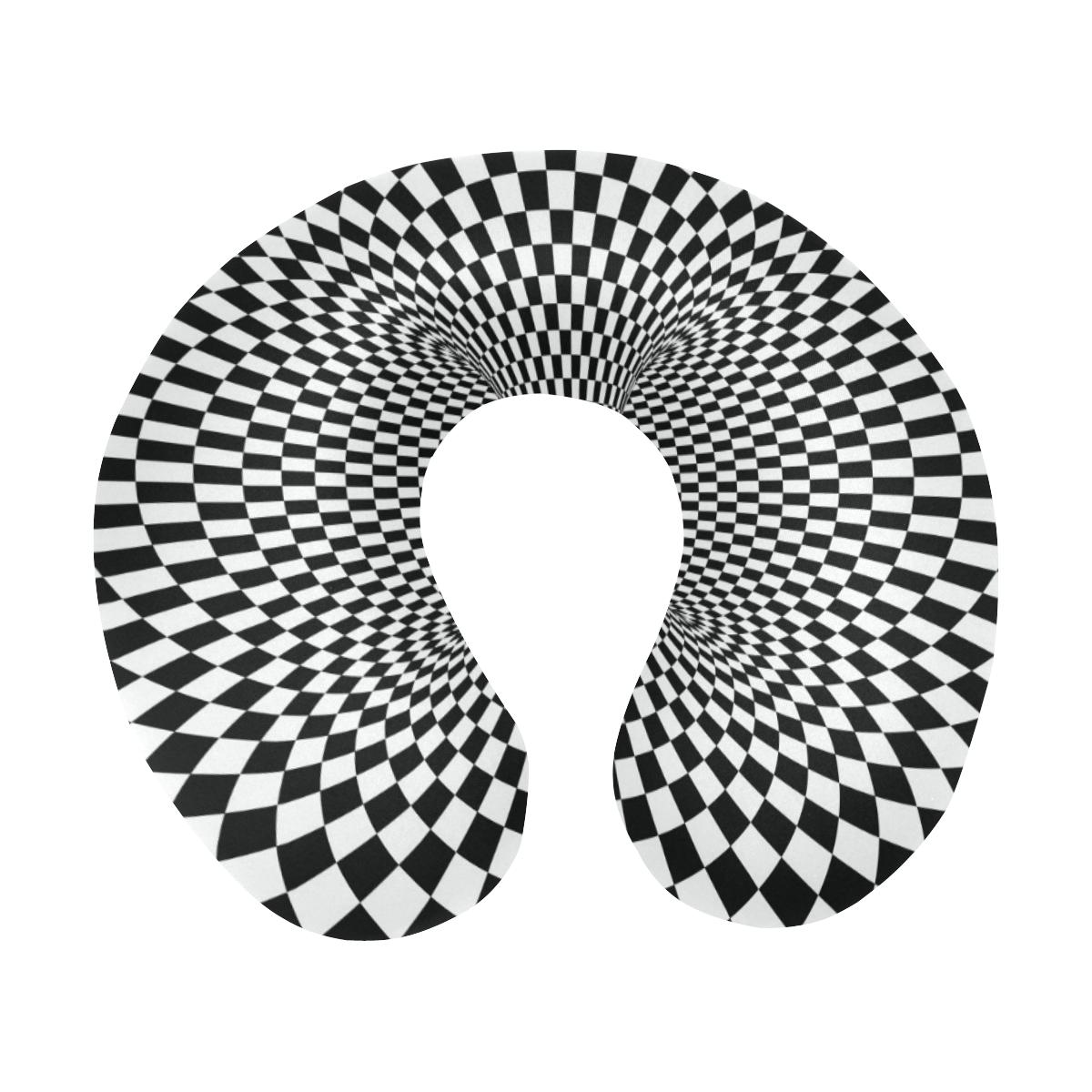 Optical illusion Projection Torus U-Shaped Travel Neck Pillow-JTAMIGO.COM