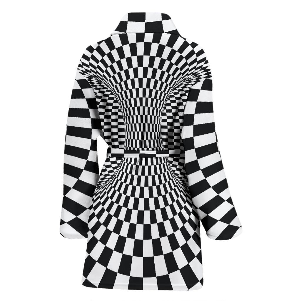 Optical illusion Projection Torus Women Bath Robe-JTAMIGO.COM