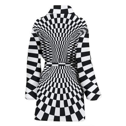 Optical illusion Projection Torus Women Bath Robe-JTAMIGO.COM