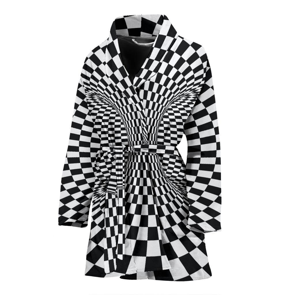 Optical illusion Projection Torus Women Bath Robe-JTAMIGO.COM