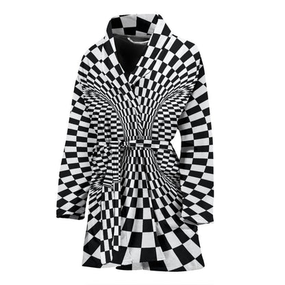 Optical illusion Projection Torus Women Bath Robe-JTAMIGO.COM