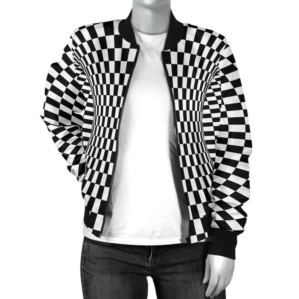 Optical illusion Projection Torus Women Casual Bomber Jacket