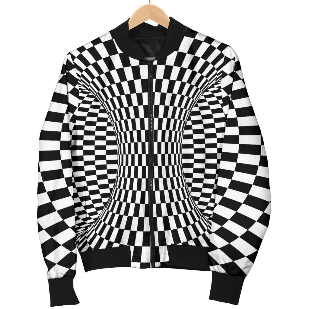 Optical illusion Projection Torus Women Casual Bomber Jacket