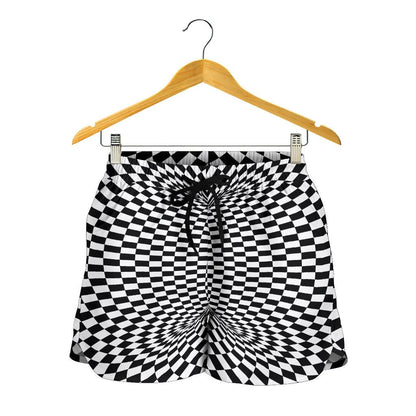 Optical illusion Projection Torus Women Shorts-JTAMIGO.COM