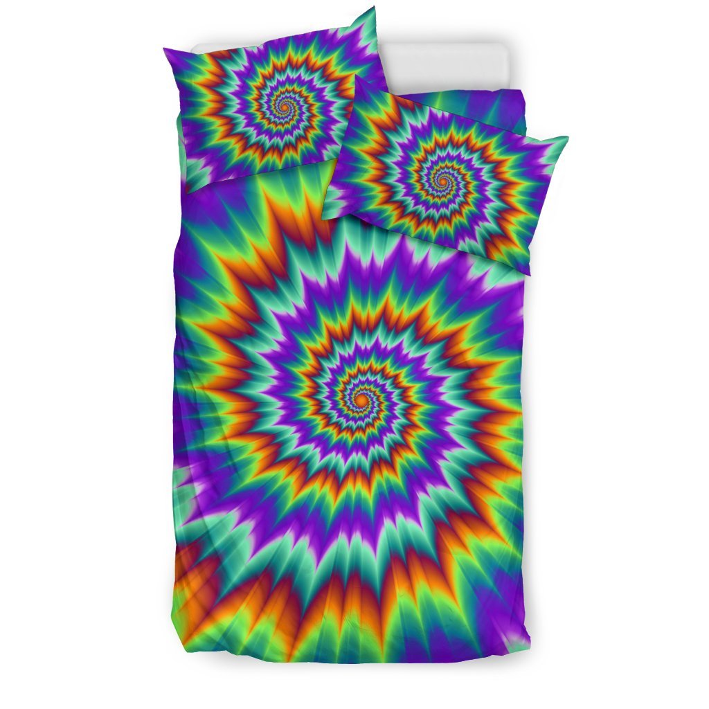 Optical illusion Pulsing Fiery Spirals Duvet Cover Bedding Set