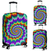 Optical Illusion Pulsing Fiery Spirals Luggage Cover Protector
