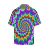 Optical illusion Pulsing fiery spirals Men Aloha Hawaiian Shirt