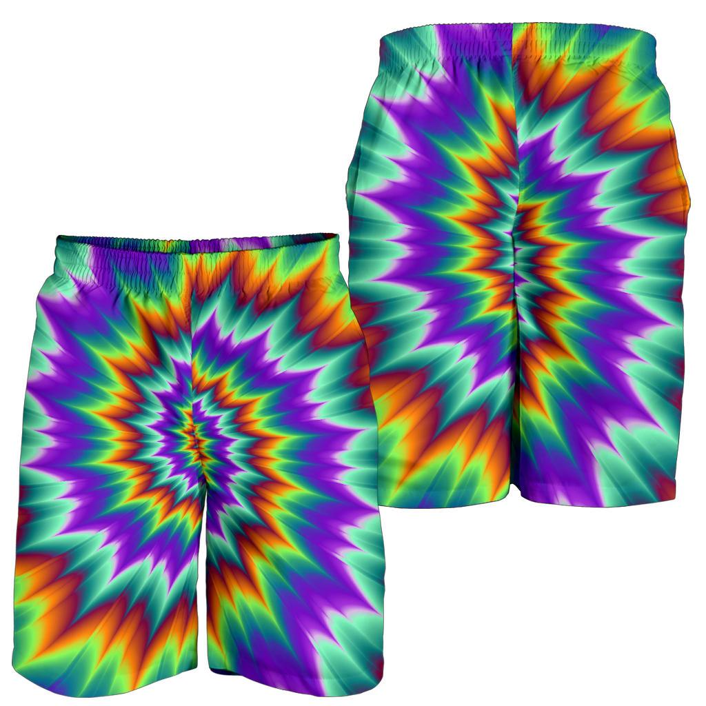 Optical illusion Pulsing fiery spirals Mens Shorts-JTAMIGO.COM