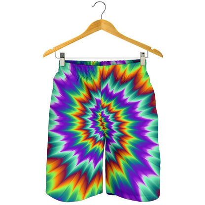 Optical illusion Pulsing fiery spirals Mens Shorts-JTAMIGO.COM