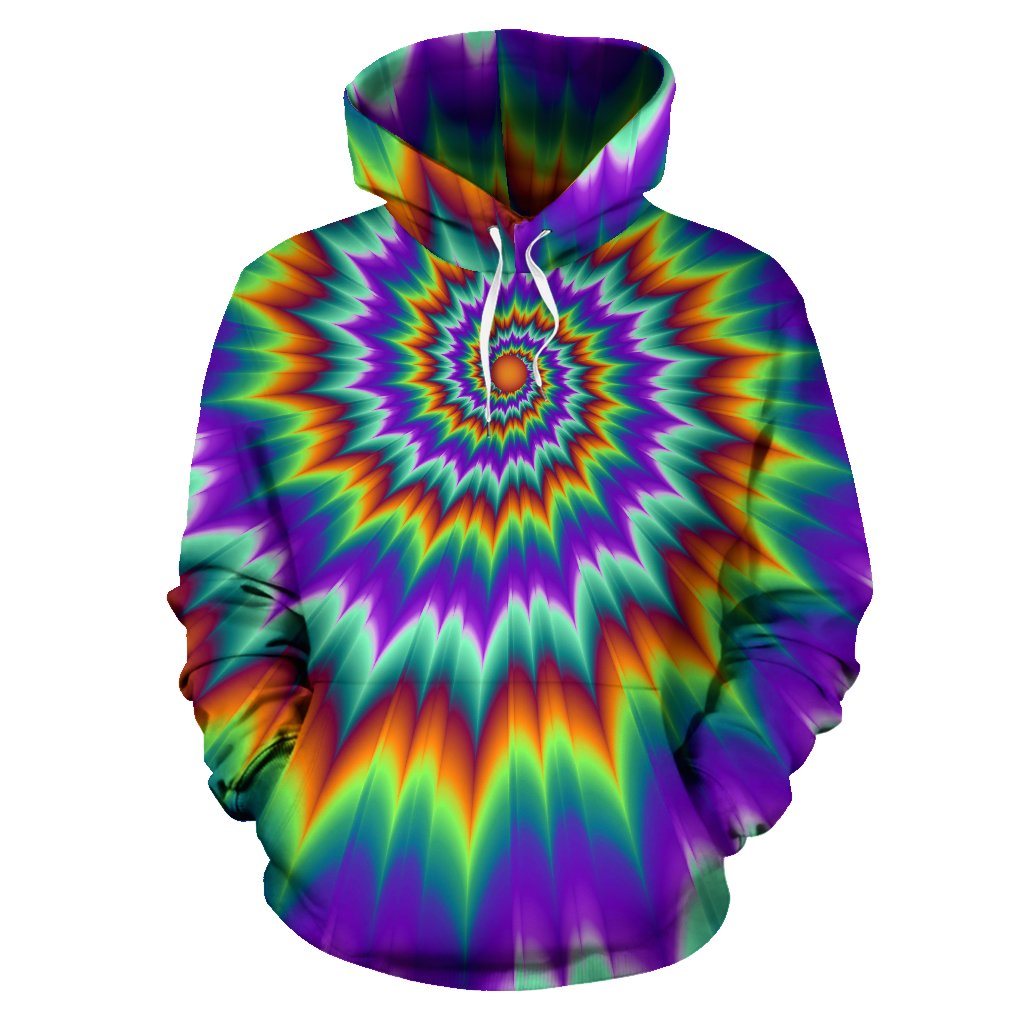 Optical illusion Pulsing fiery spirals Pullover Hoodie