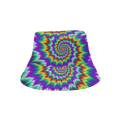 Optical illusion Pulsing fiery spirals Unisex Bucket Hat