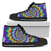 Optical Illusion Pulsing Fiery Spirals Women High Top Shoes