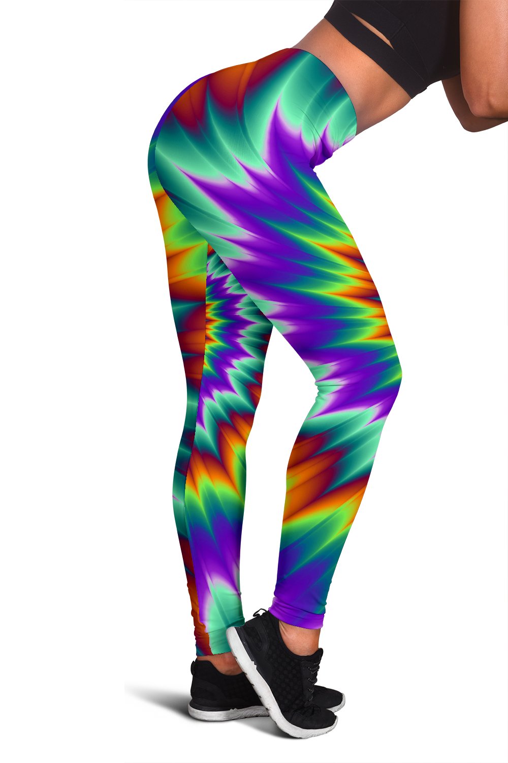 Optical illusion Pulsing fiery spirals Women Leggings