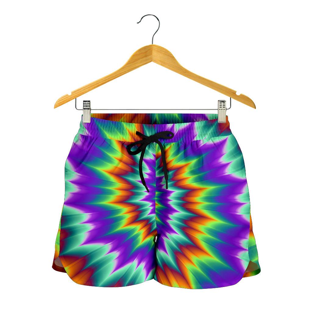 Optical illusion Pulsing fiery spirals Women Shorts-JTAMIGO.COM
