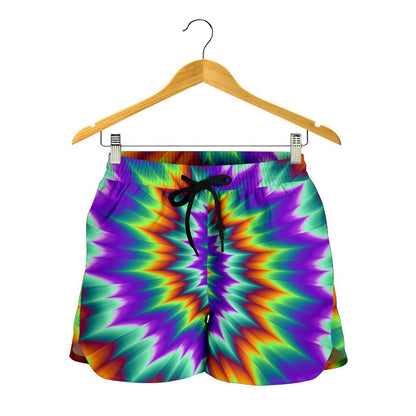 Optical illusion Pulsing fiery spirals Women Shorts-JTAMIGO.COM