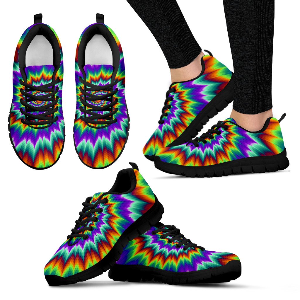 Optical illusion Pulsing Fiery Spirals Women Sneakers Shoes