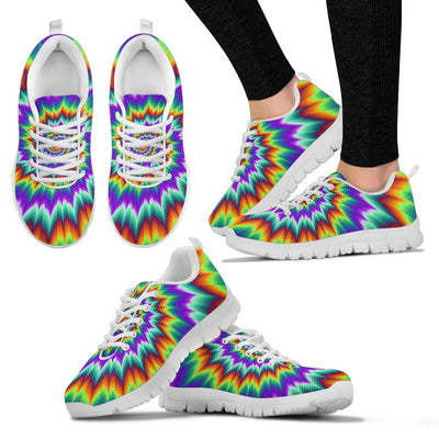Optical illusion Pulsing Fiery Spirals Women Sneakers Shoes