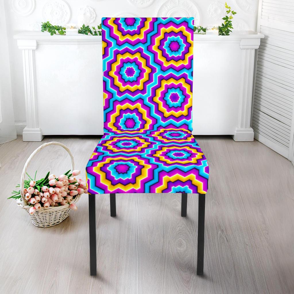 Optical illusion Techno Movement Dining Chair Slipcover-JTAMIGO.COM