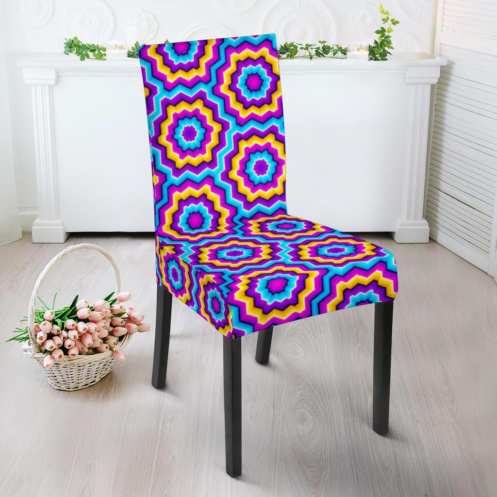 Optical illusion Techno Movement Dining Chair Slipcover-JTAMIGO.COM