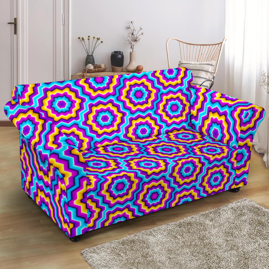 Optical illusion Techno Movement Loveseat Slipcover-JTAMIGO.COM