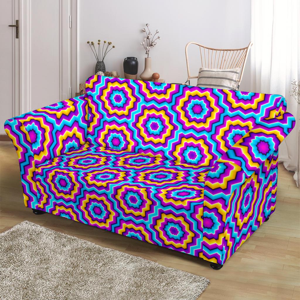 Optical illusion Techno Movement Loveseat Slipcover-JTAMIGO.COM