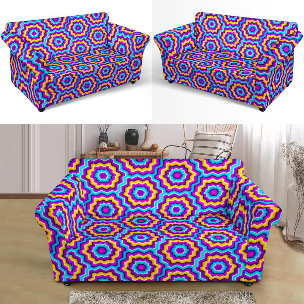 Optical illusion Techno Movement Loveseat Slipcover-JTAMIGO.COM