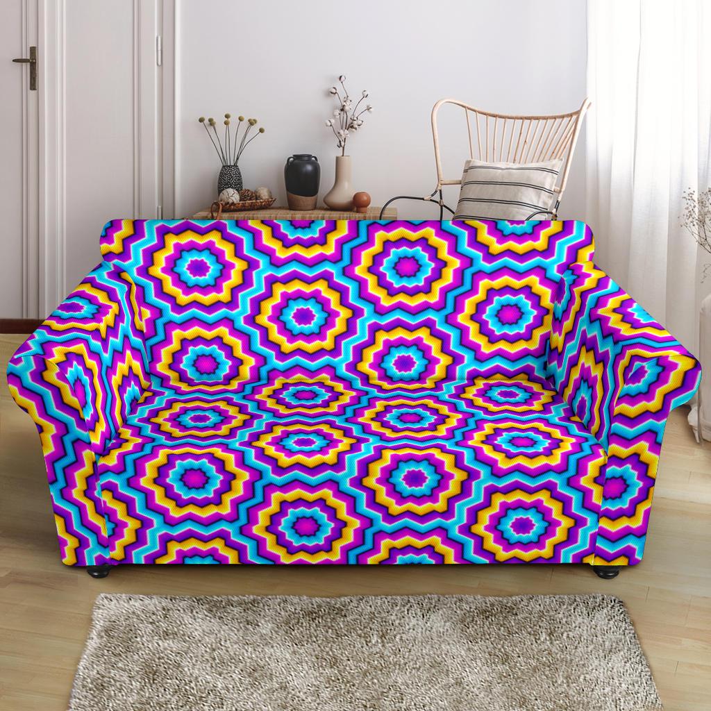 Optical illusion Techno Movement Loveseat Slipcover-JTAMIGO.COM