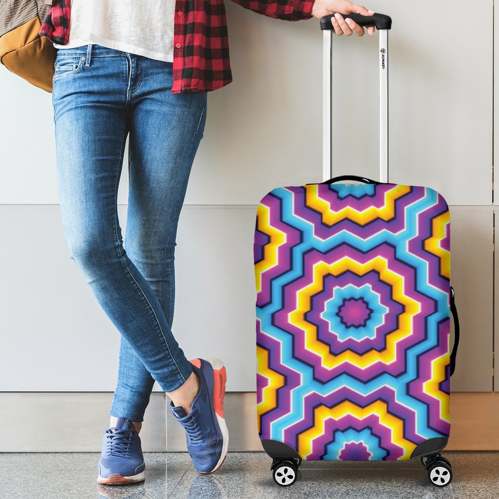 Optical Illusion Techno Movement Luggage Cover Protector