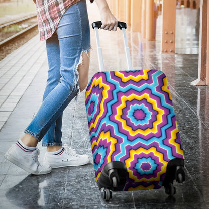Optical Illusion Techno Movement Luggage Cover Protector