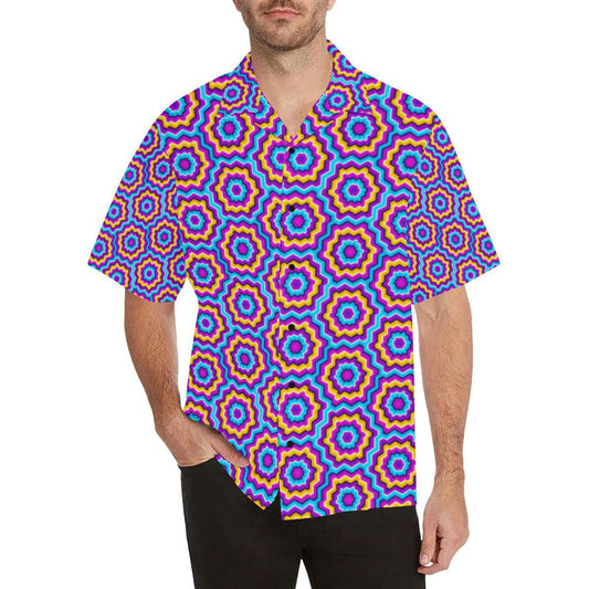 Optical illusion Techno Movement Men Aloha Hawaiian Shirt