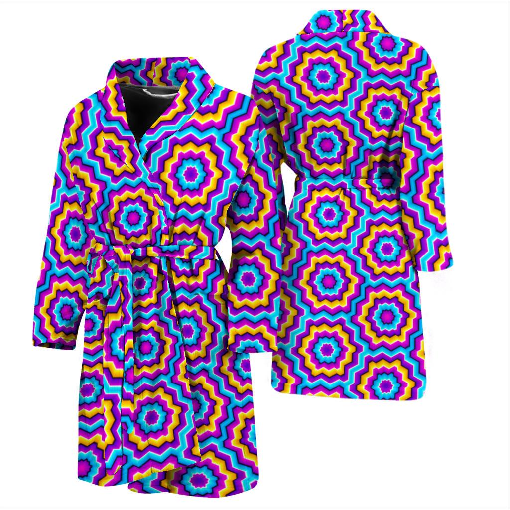 Optical illusion Techno Movement Men Bath Robe-JTAMIGO.COM